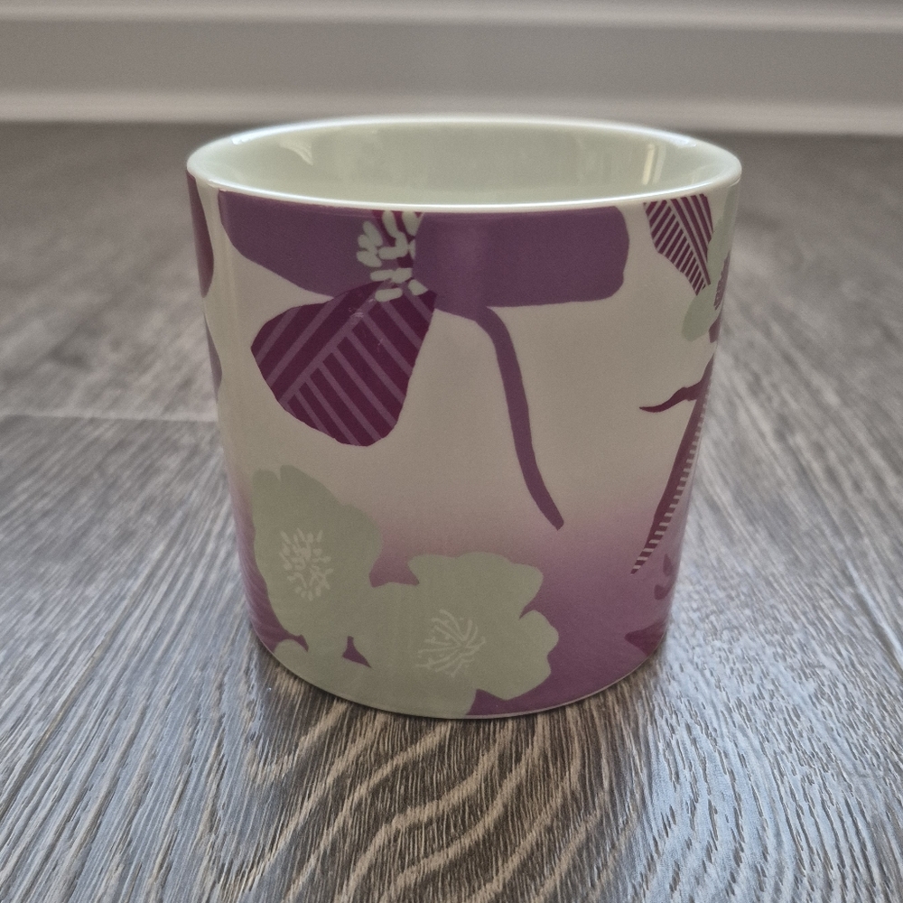 Starbucks Ceramic Floral Mug 12 oz Pink Purple Gray White NWT - Picture 4 of 7